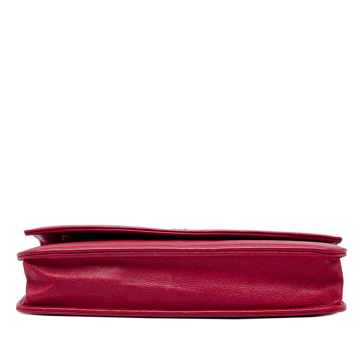 Chanel CC Caviar Sevruga Wallet On Chain — Red