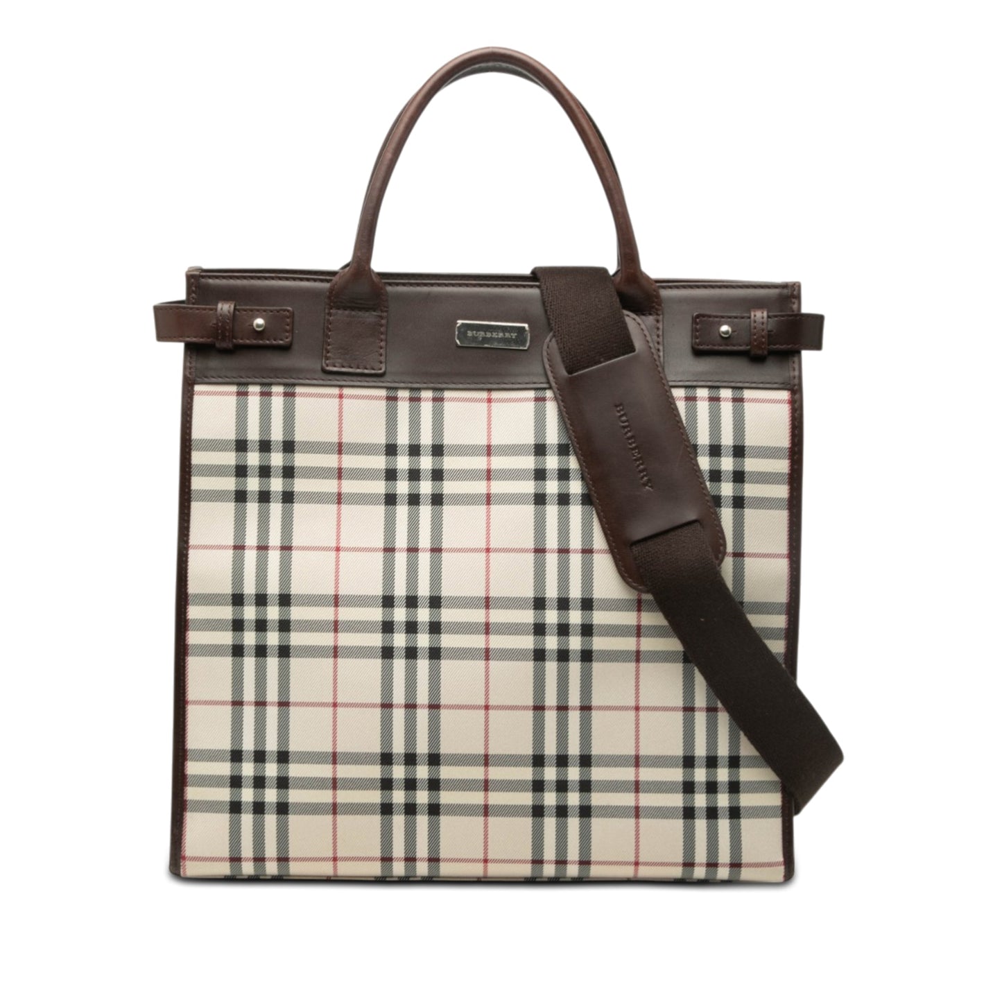 House Check Canvas Convertible Tote