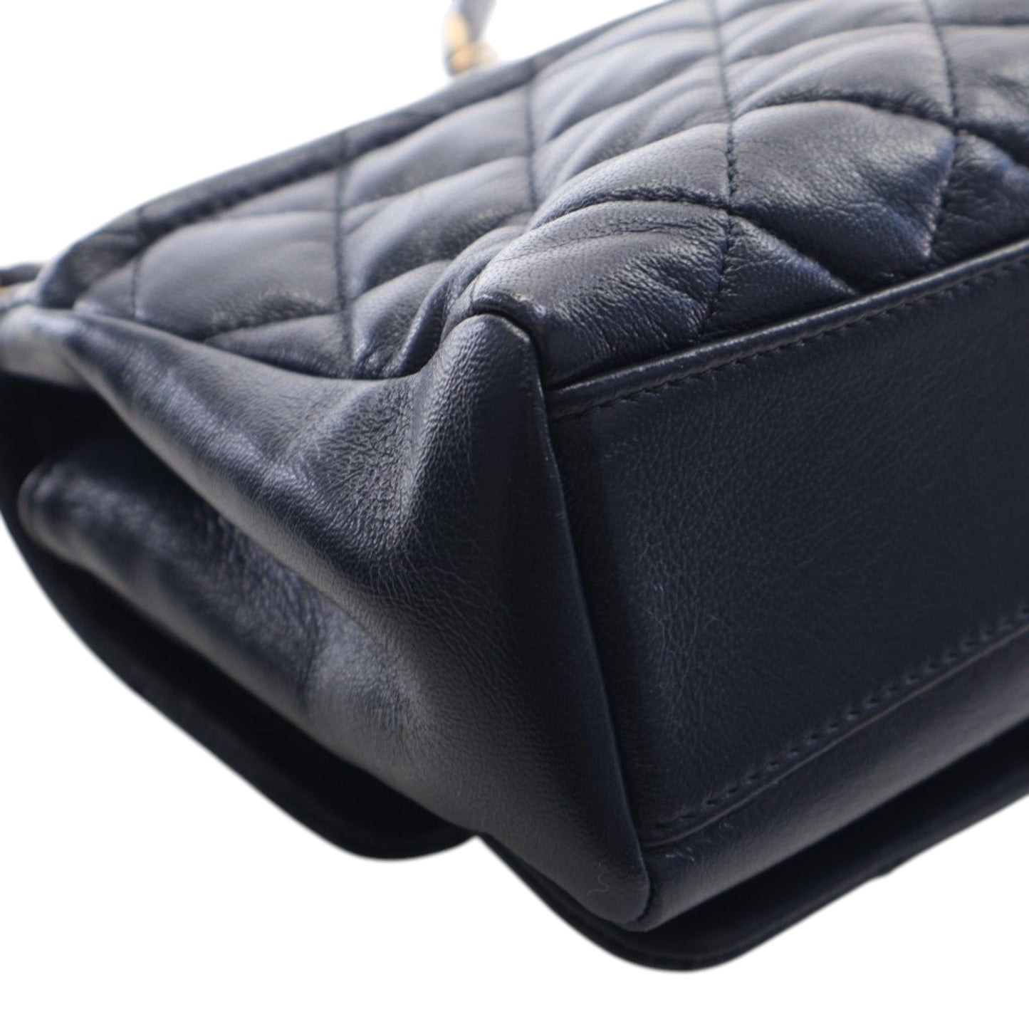 Chanel Small Quilted Crinkled Calfskin Chain Link Flap