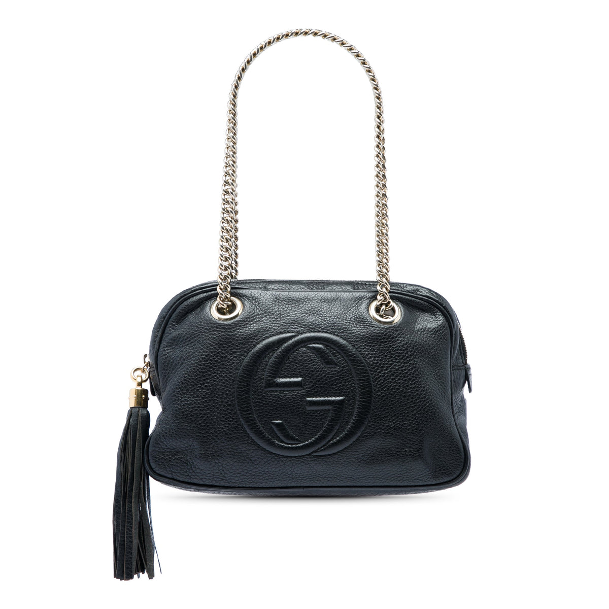 Gucci Pebbled Calfskin Soho Chain Zip Shoulder Bag