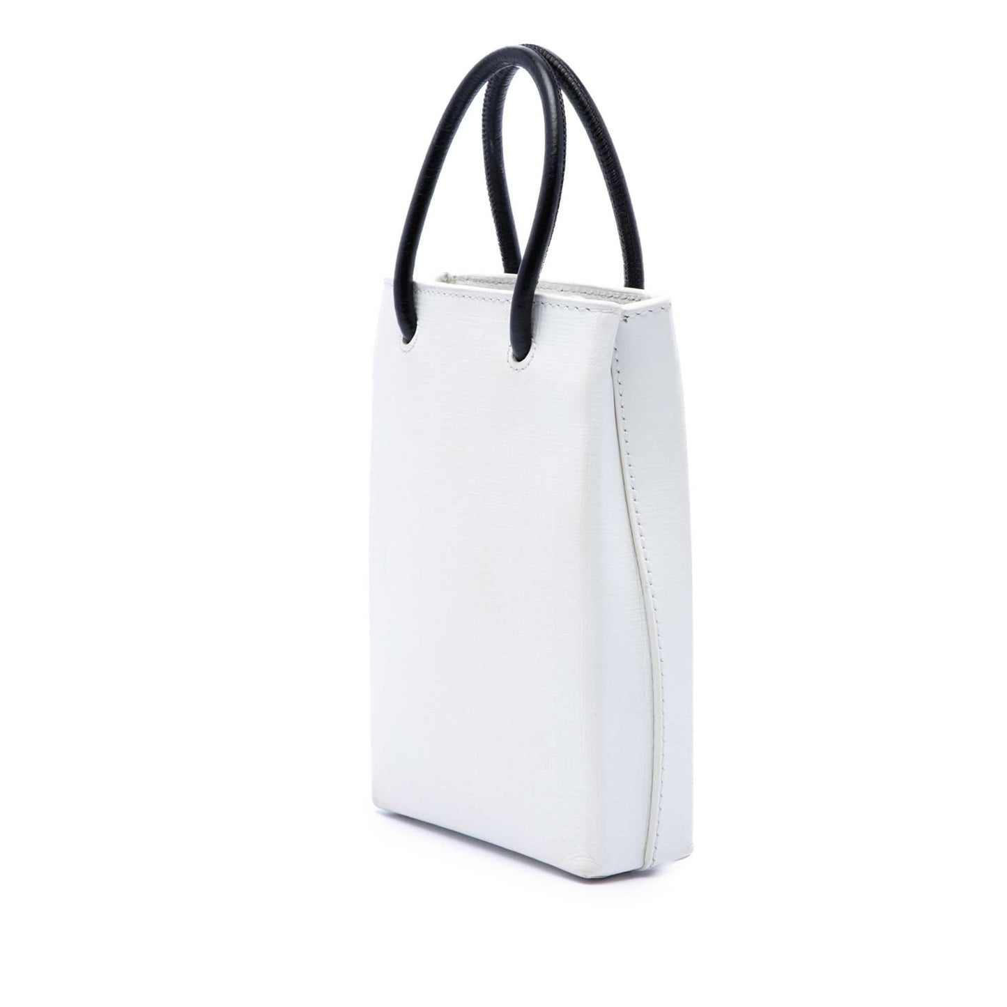 Balenciaga Mini Calfskin Logo Shopping Phone Holder