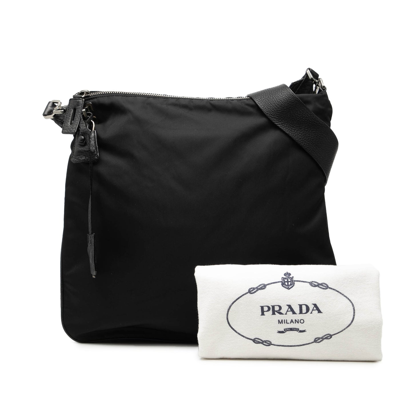 Prada Tessuto Zip Top Shoulder Bag