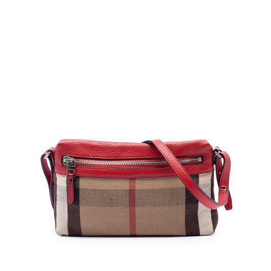 Burberry Small Mega Check Canvas Farley Crossbody