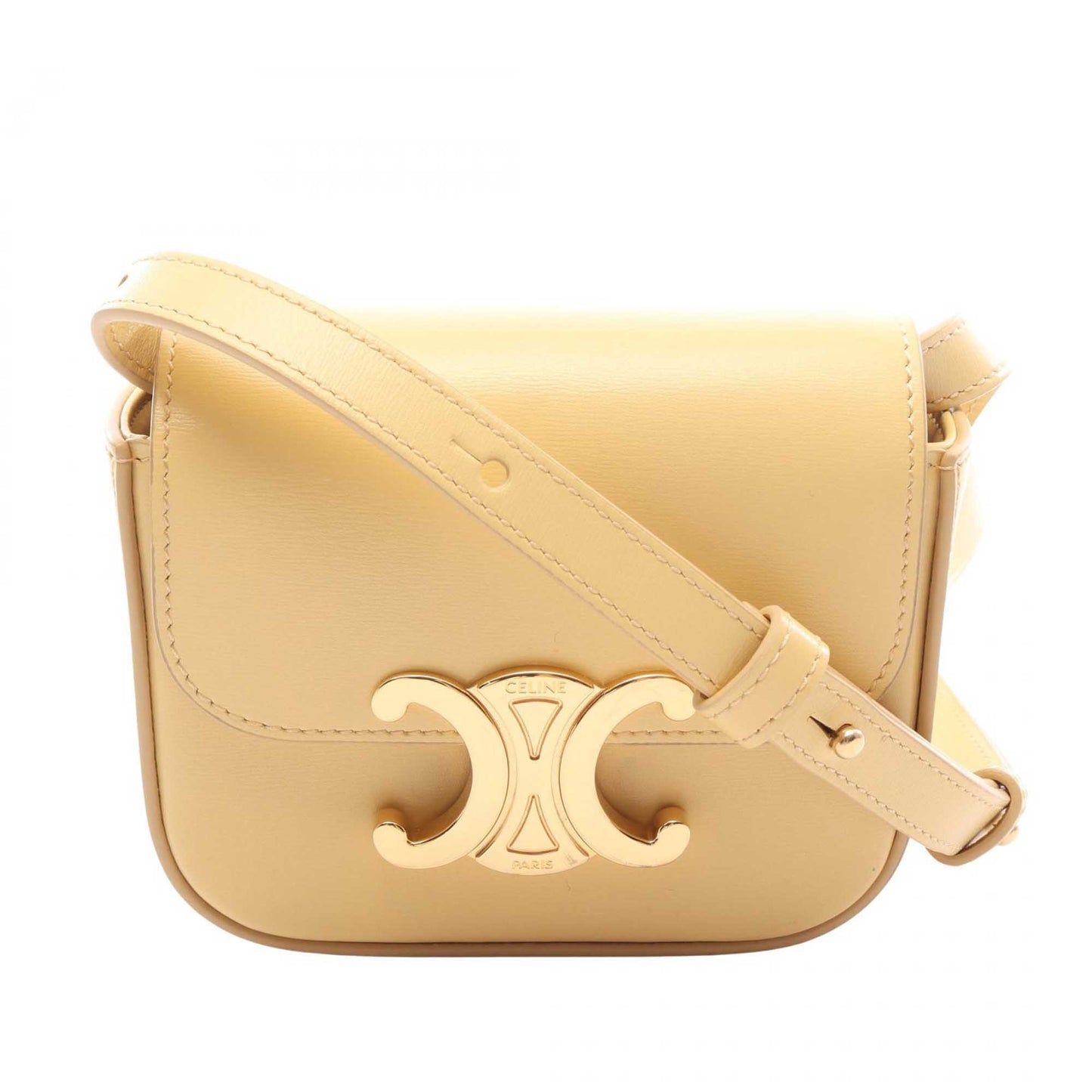 Celine Mini Shiny Calfskin Triomphe Crossbody