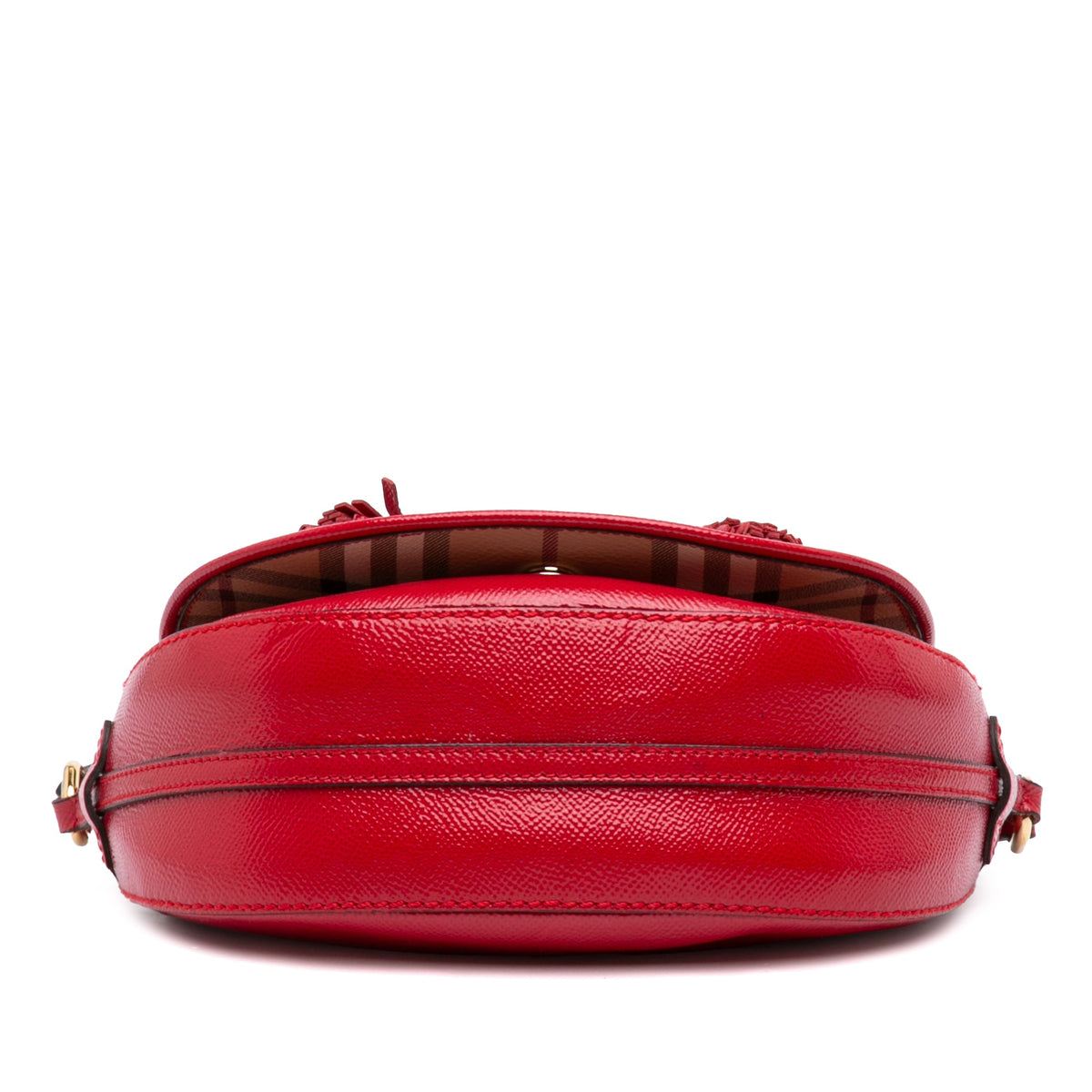 Burberry Patent and Haymarket Check Coated Canvas Maydown Crossbody