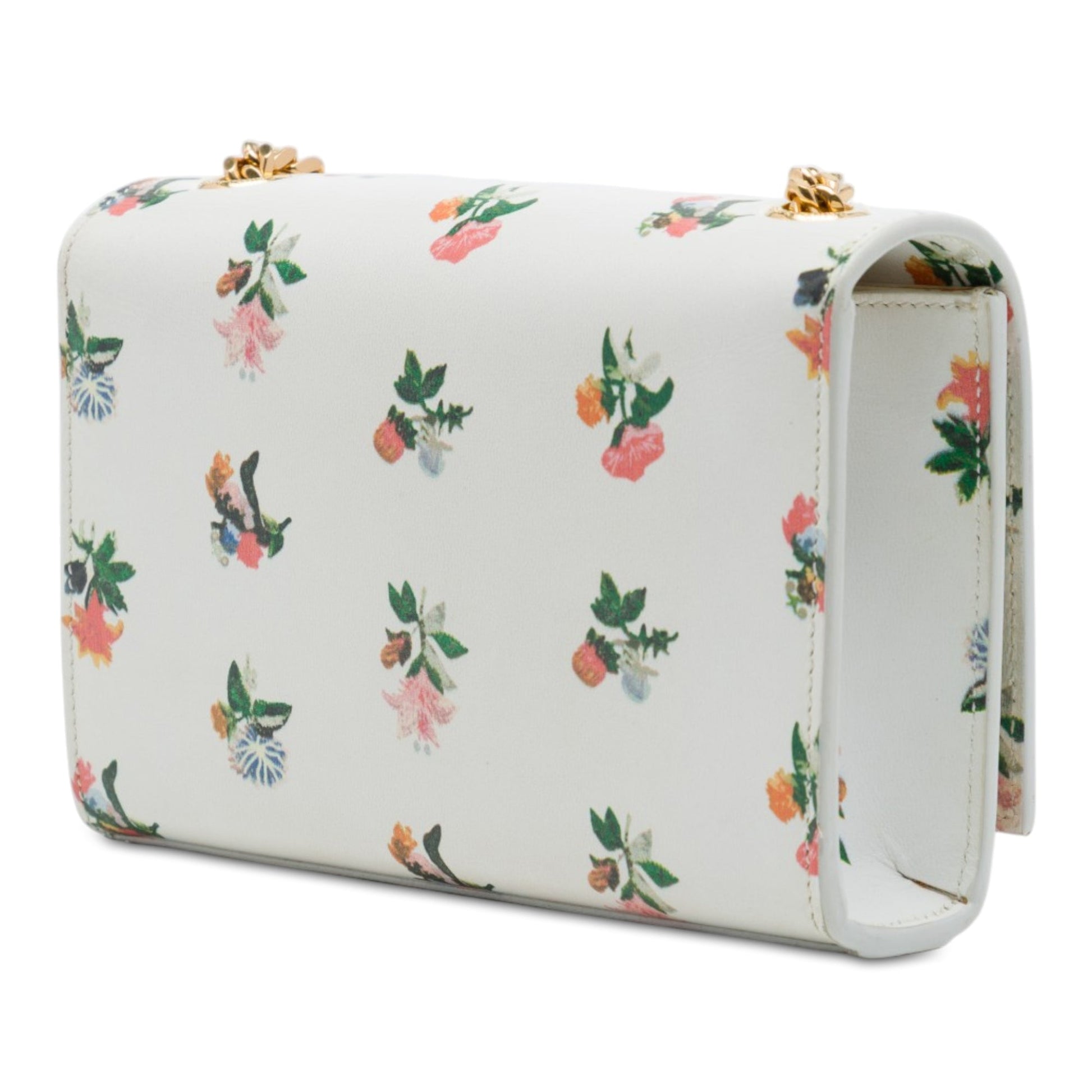 Saint Laurent Mini Smooth Calfskin Prairie Flower Printed Monogram Kate Crossbody