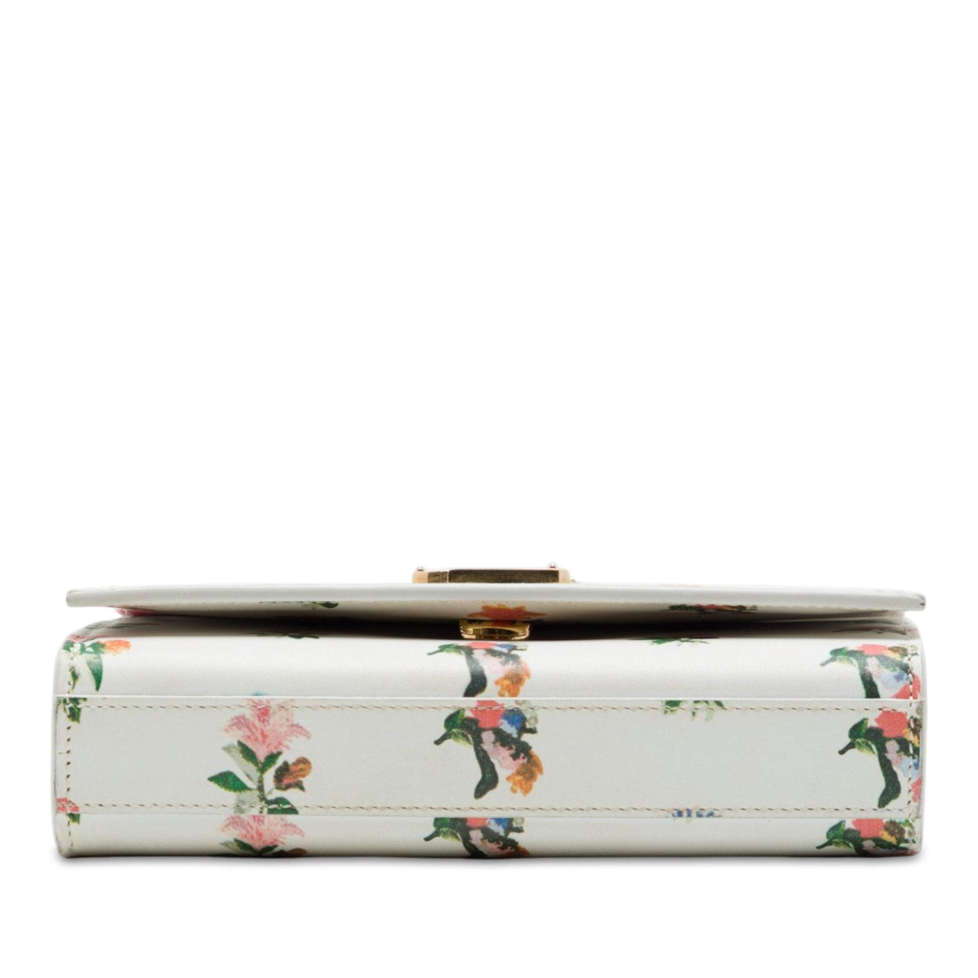 Saint Laurent Mini Smooth Calfskin Prairie Flower Printed Monogram Kate Crossbody