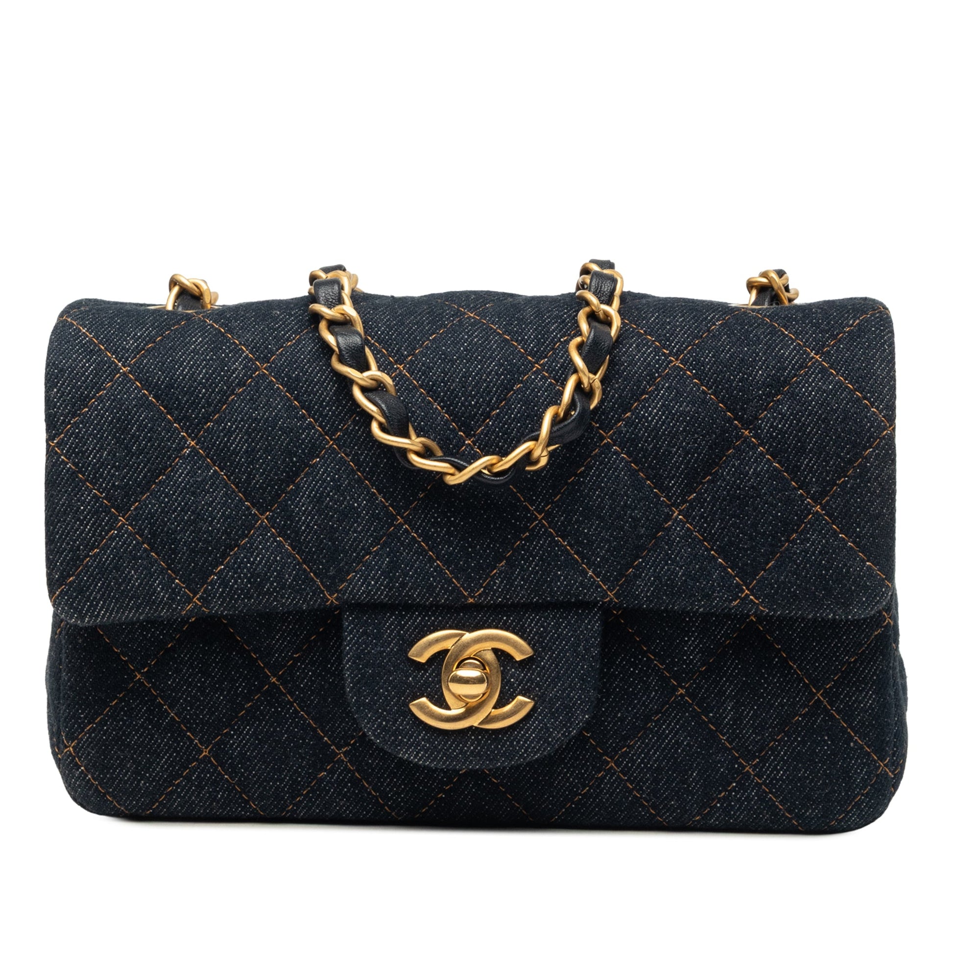 Chanel Mini Rectangular Quilted Denim Flap