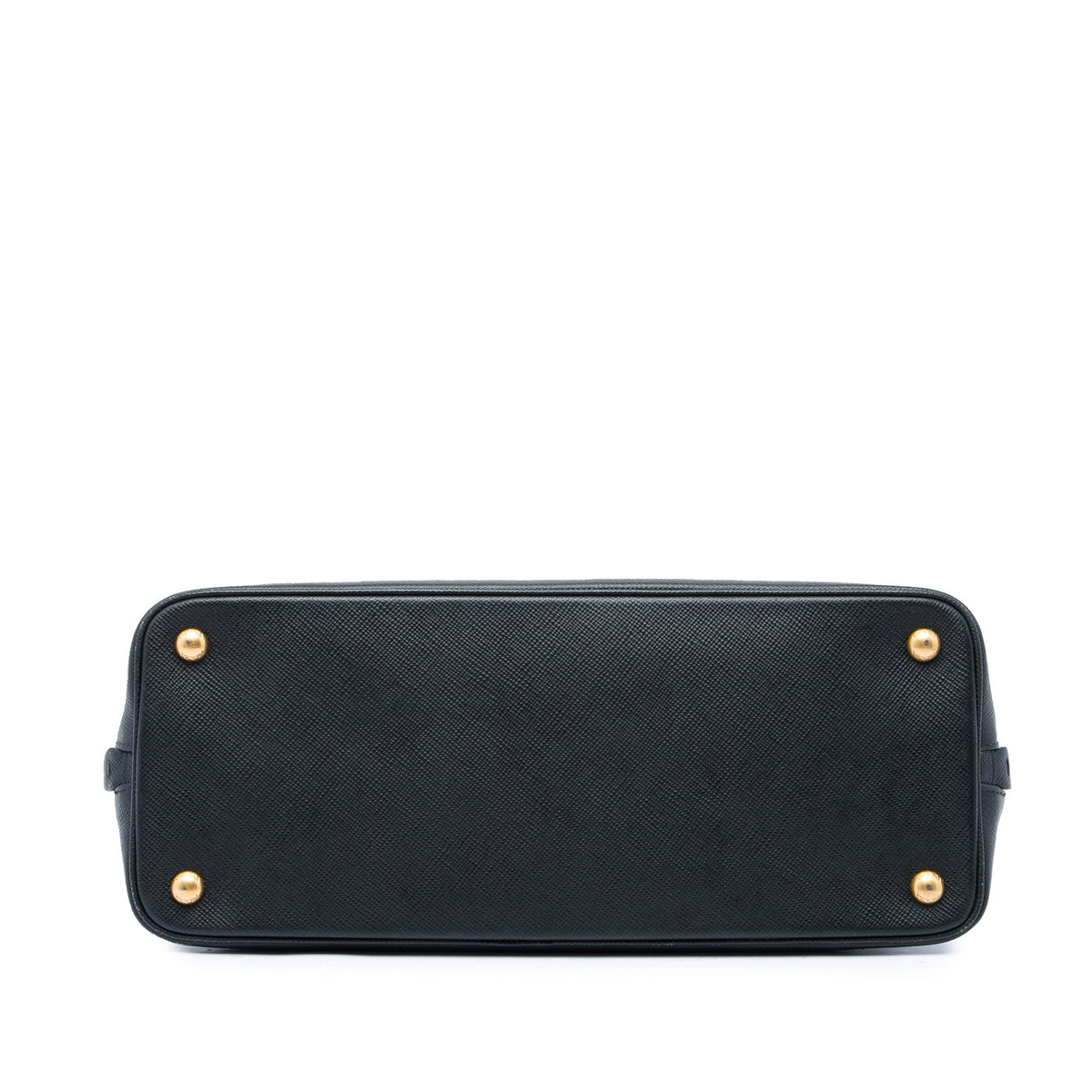 Prada Saffiano Cuir Dome Handbag — Black