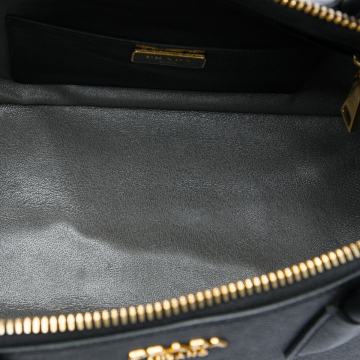 Prada Saffiano Cuir Dome Handbag — Black