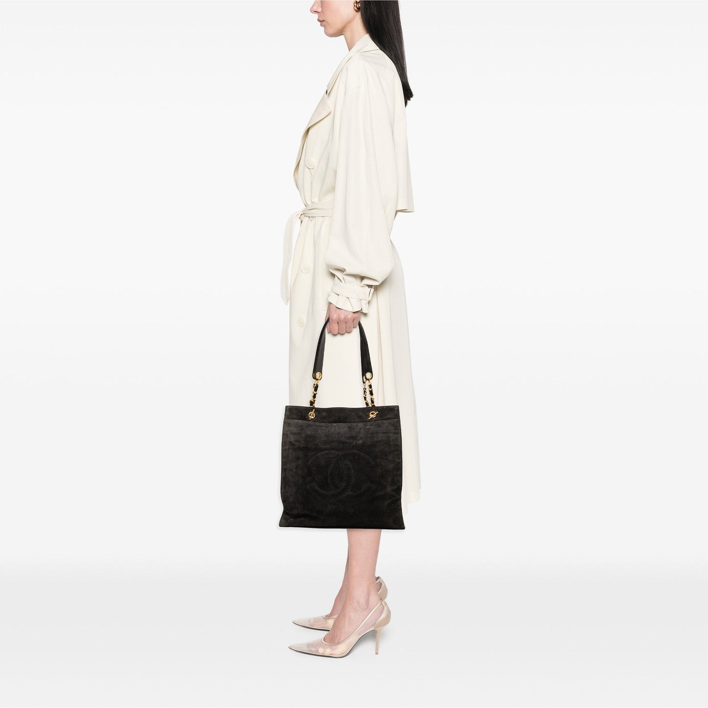 Chanel CC Suede Tote