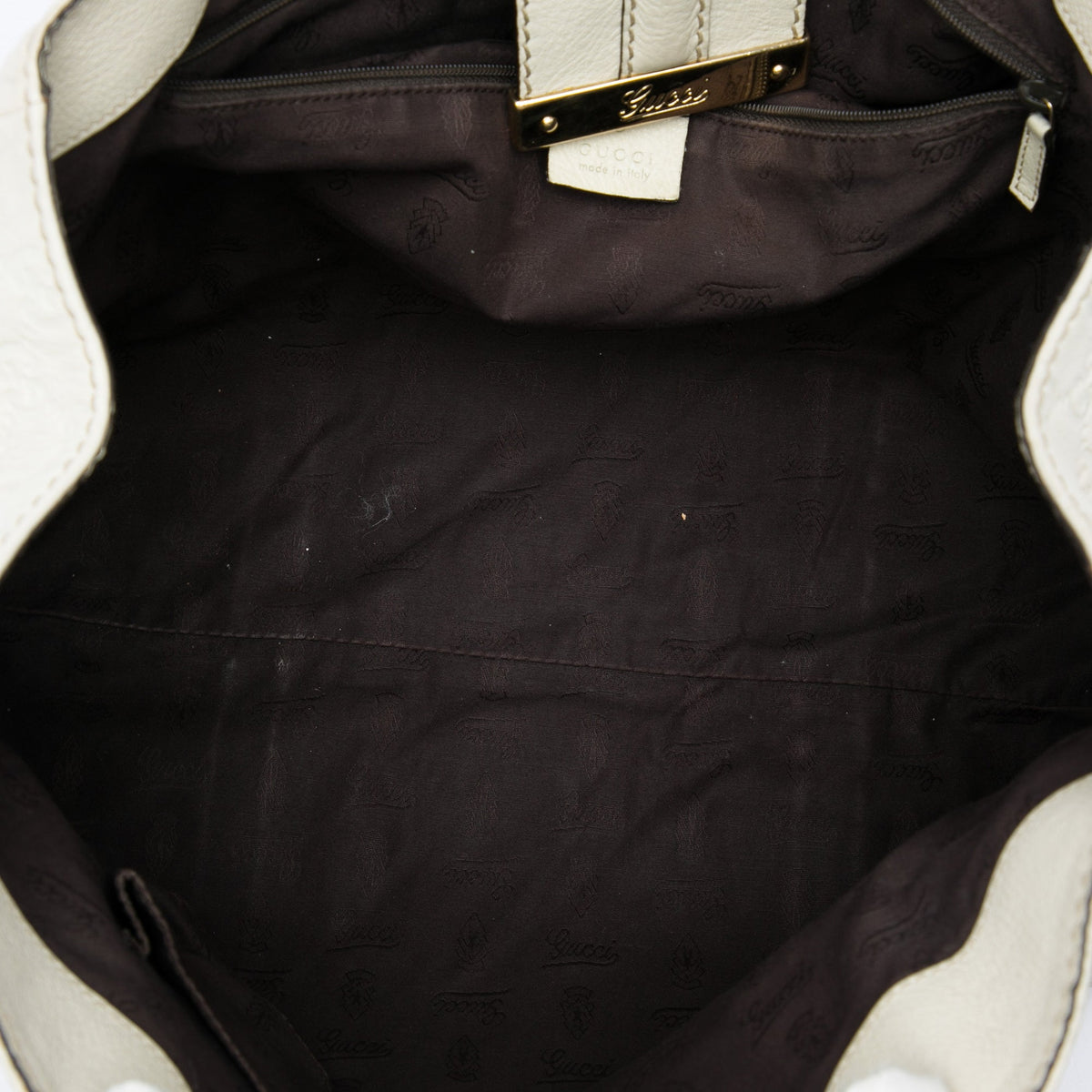 Gucci Guccissima New Ladies Tote — White