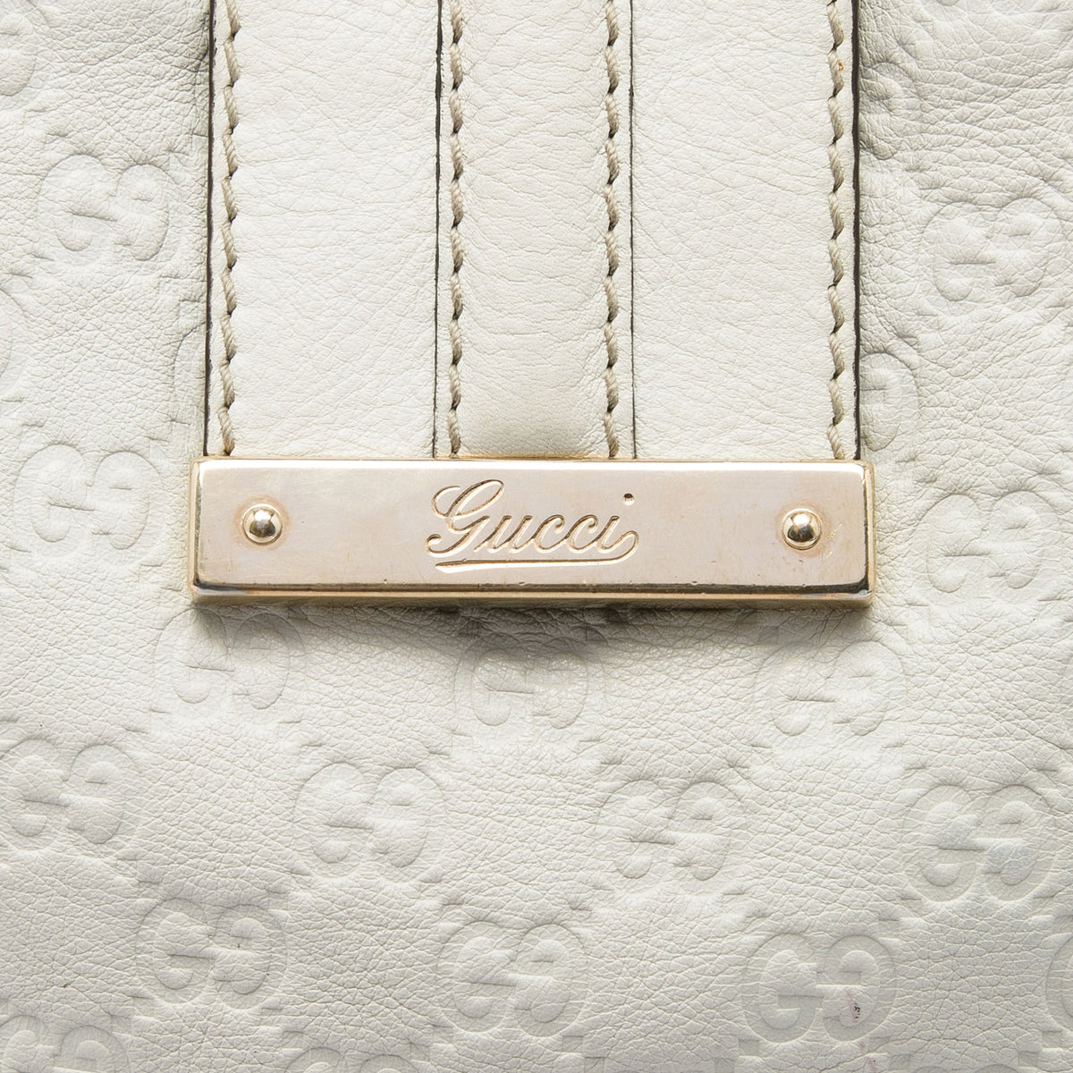 Gucci Guccissima New Ladies Tote — White