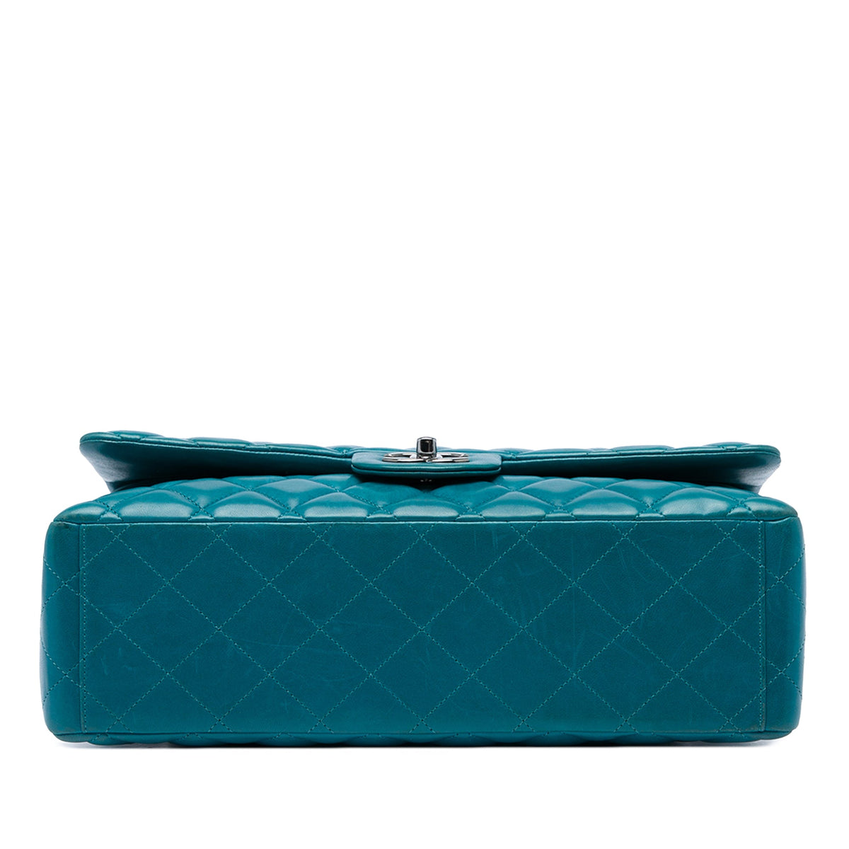 Chanel Maxi Classic Lambskin Double Flap — Blue