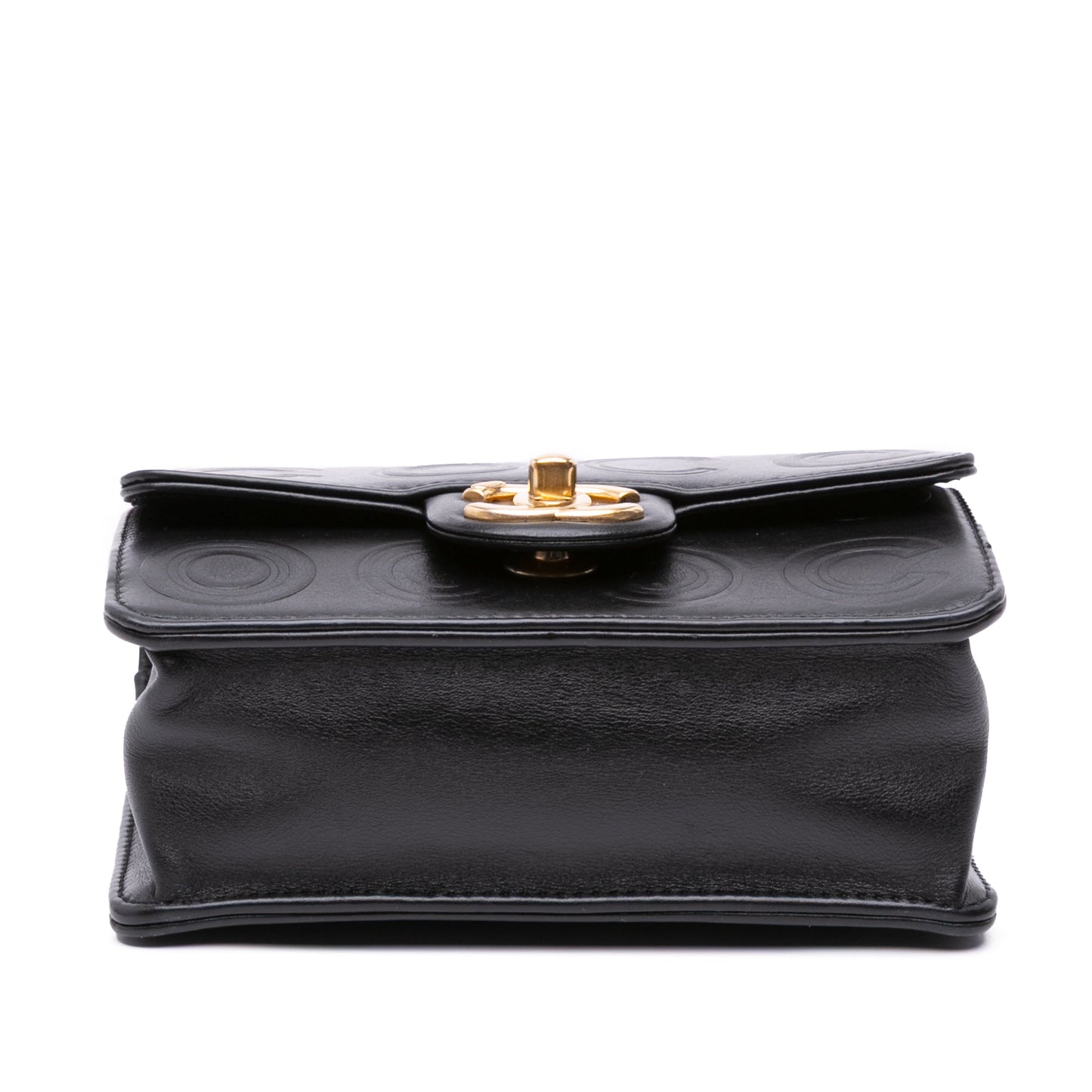 Chanel Mini Square Calfskin Coco Embossed Flap