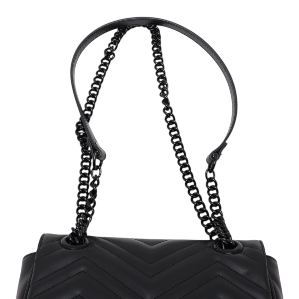 Gucci Small GG Marmont Matelasse Calfskin Monochrome Shoulder Bag