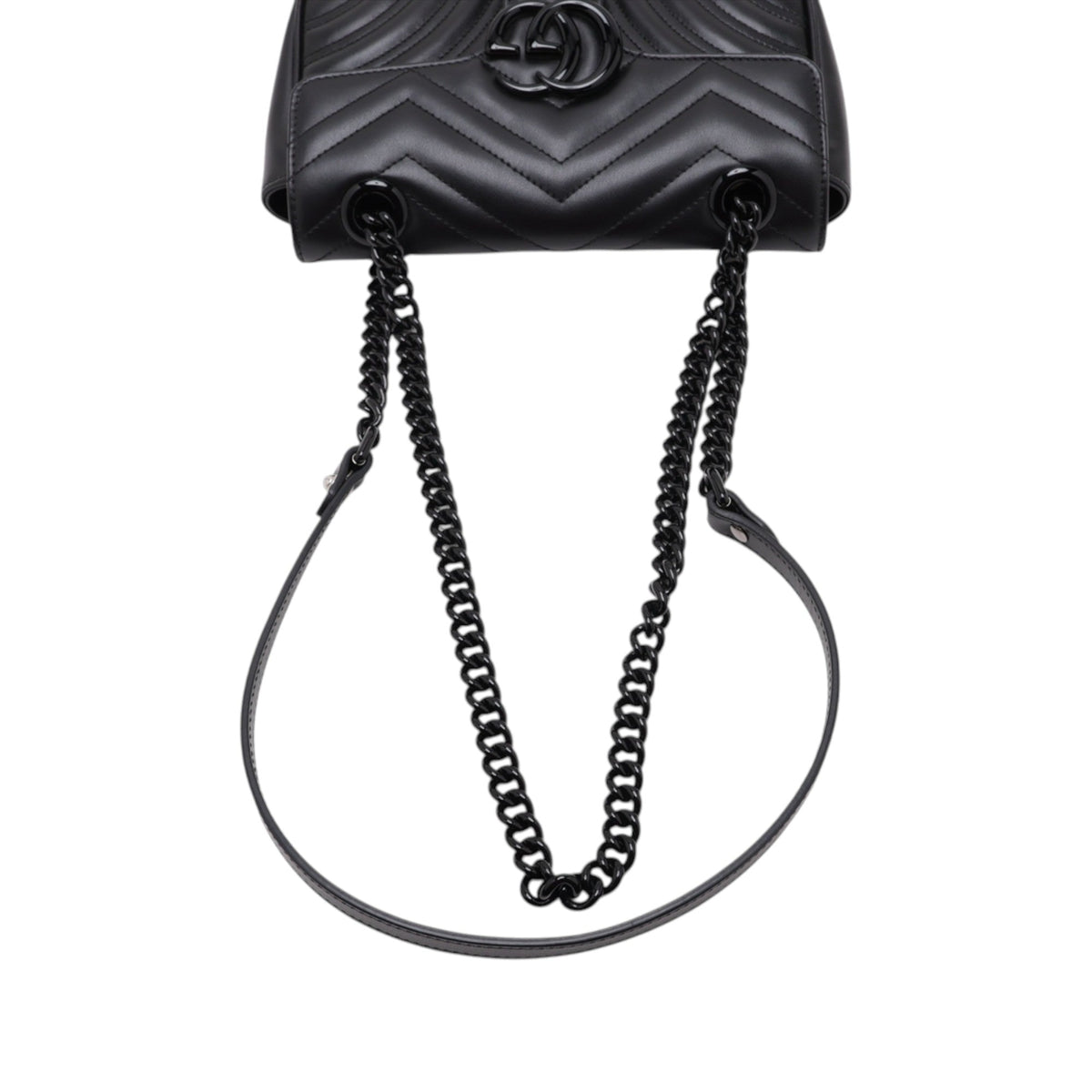 Gucci Small GG Marmont Matelasse Calfskin Monochrome Shoulder Bag