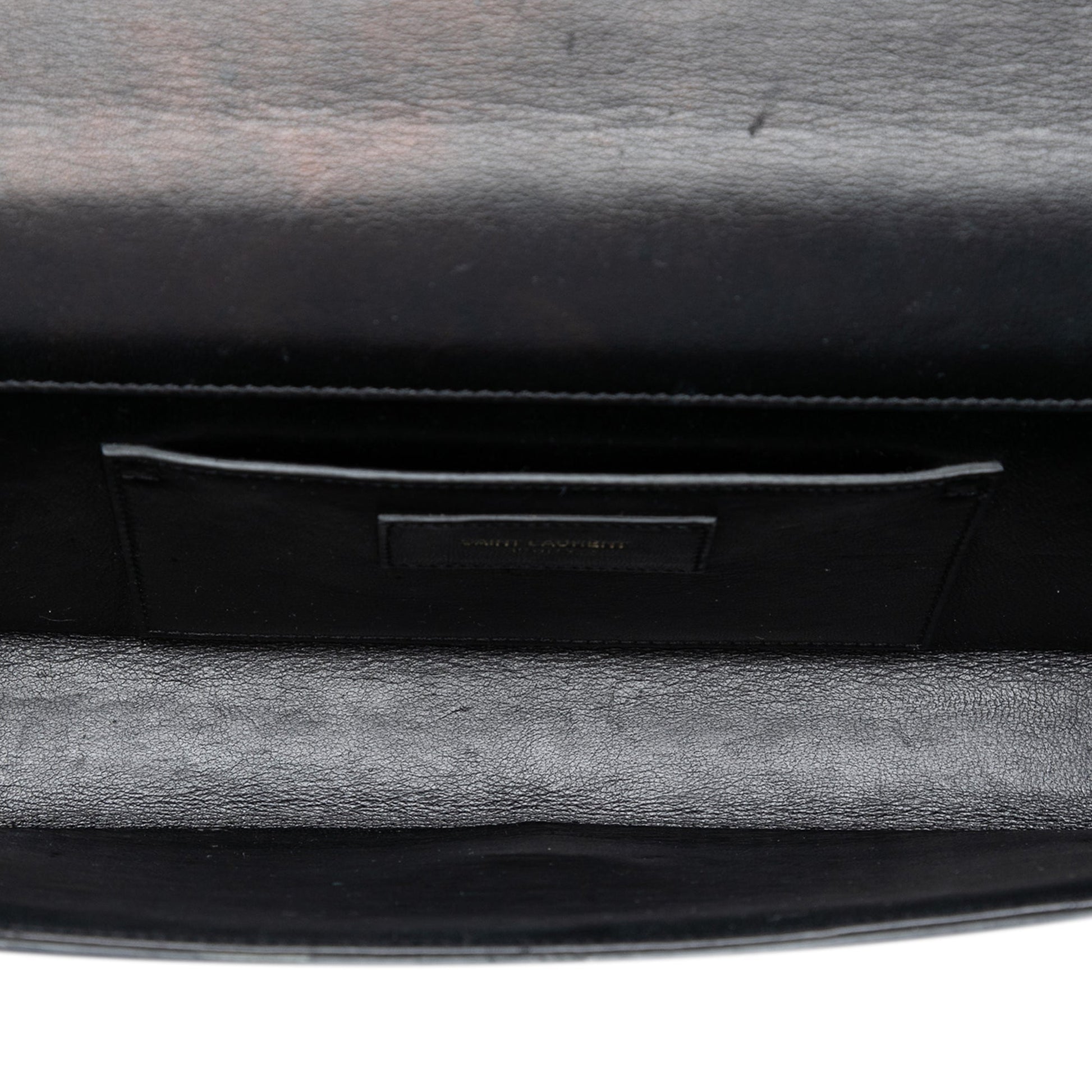 Saint Laurent Suede Monogram Kate Tassel Clutch