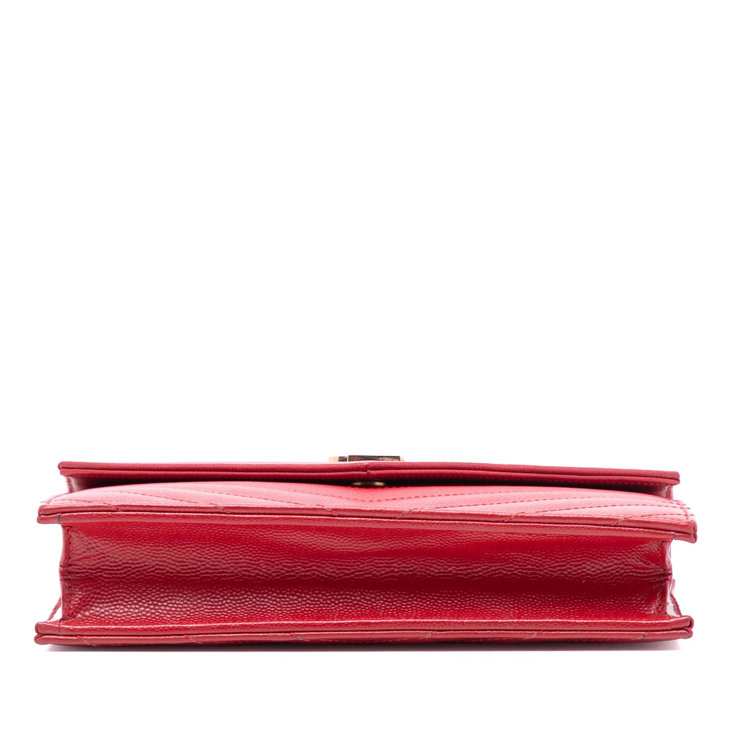 Saint Laurent Grain De Poudre Cassandre Envelope Chain Wallet