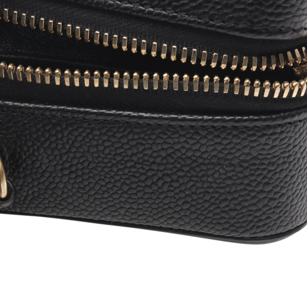 Chanel Small Caviar CC Filigree Vanity Case — Black
