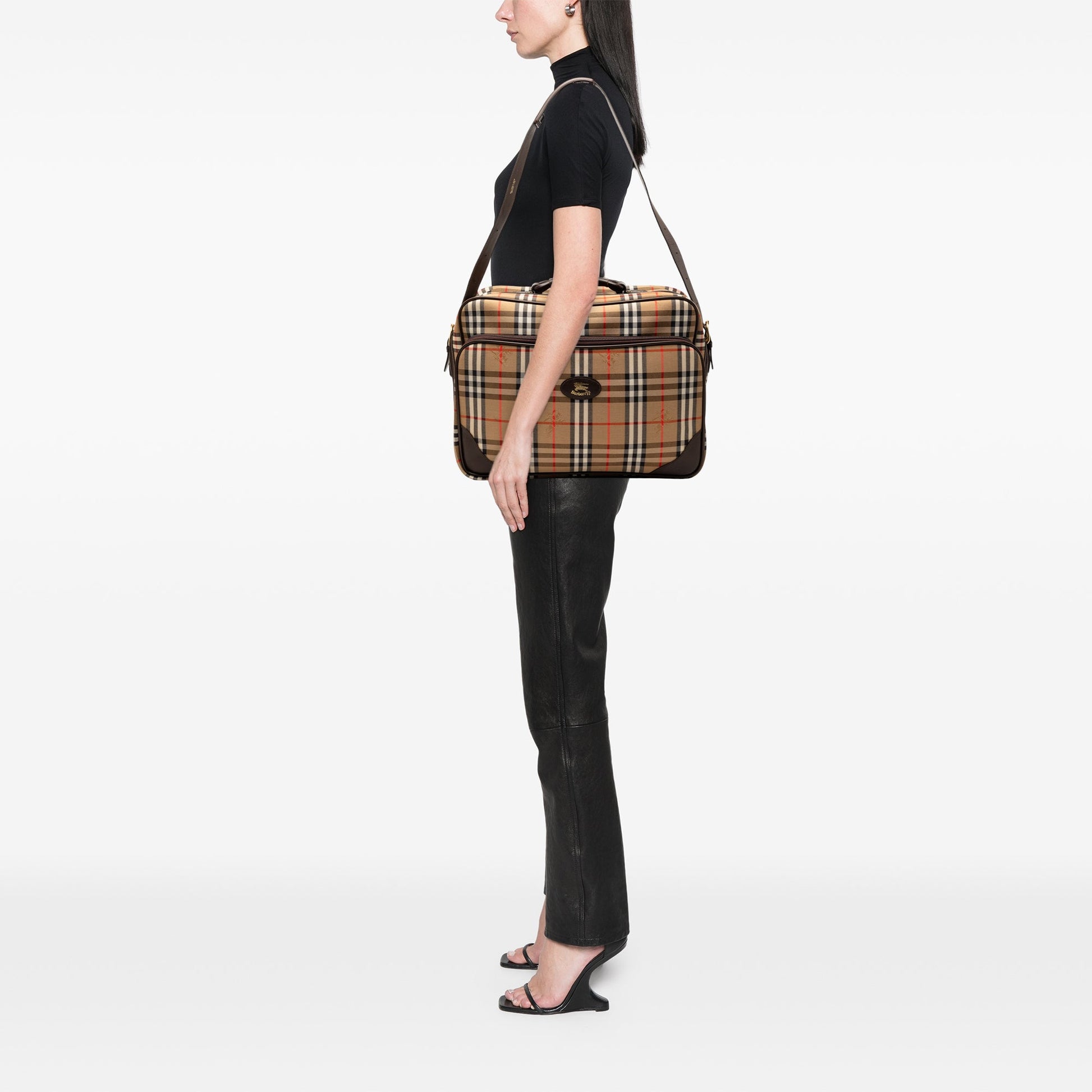 Burberry Haymarket Check Canvas Briefcase