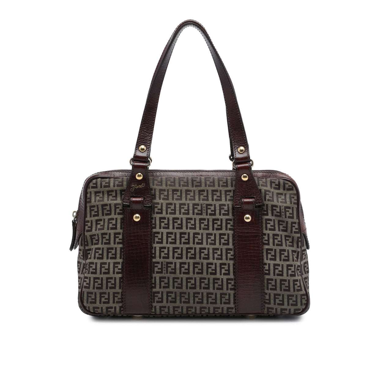 Fendi Zucchino Canvas Shoulder Bag
