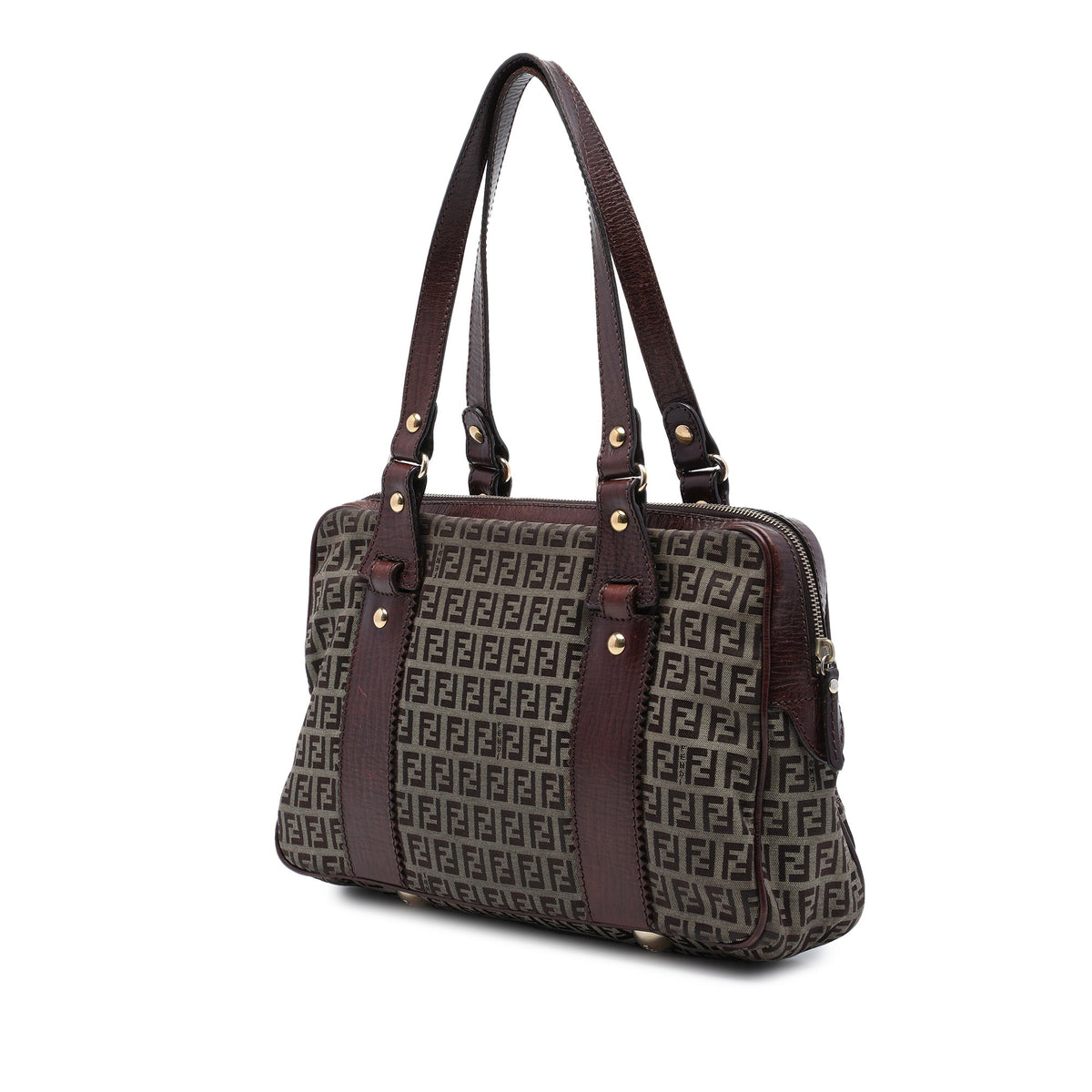 Fendi Zucchino Canvas Shoulder Bag