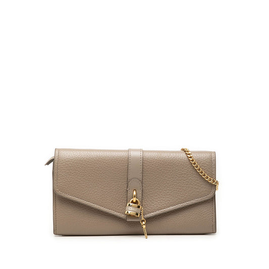Chloé Grained Calfskin Aby Wallet On Chain