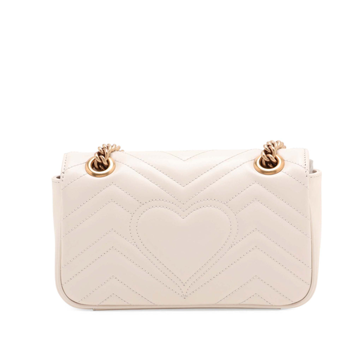 Gucci Small GG Marmont Matelasse Calfskin Shoulder Bag — White