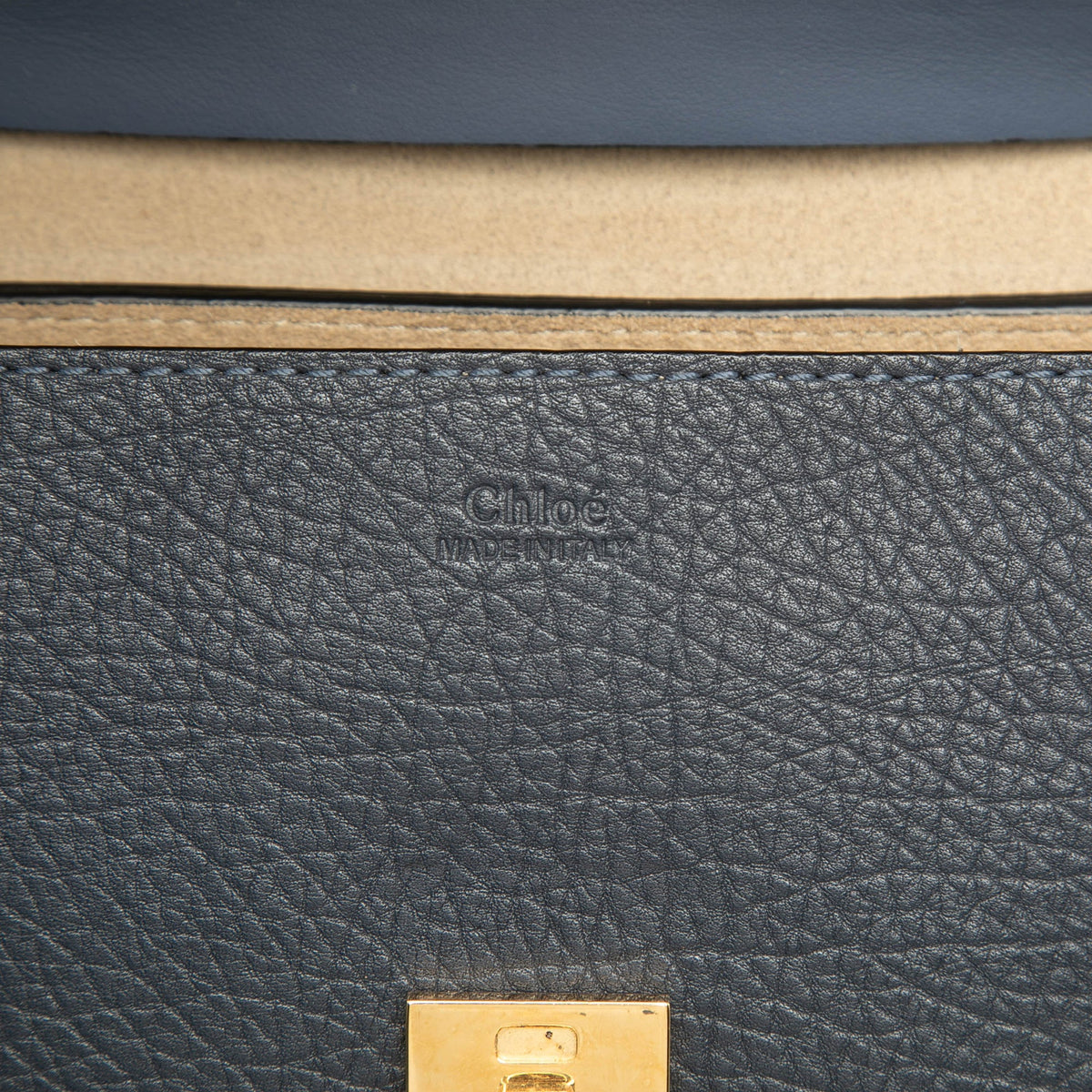 Chloé Small Bicolor Smooth and Grained Calfskin Drew Crossbody