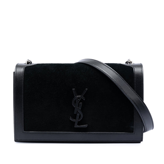 Saint Laurent Suede Monogram Book Bag