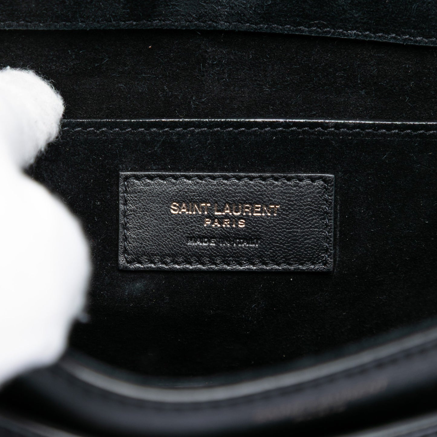 Saint Laurent Suede Monogram Book Bag