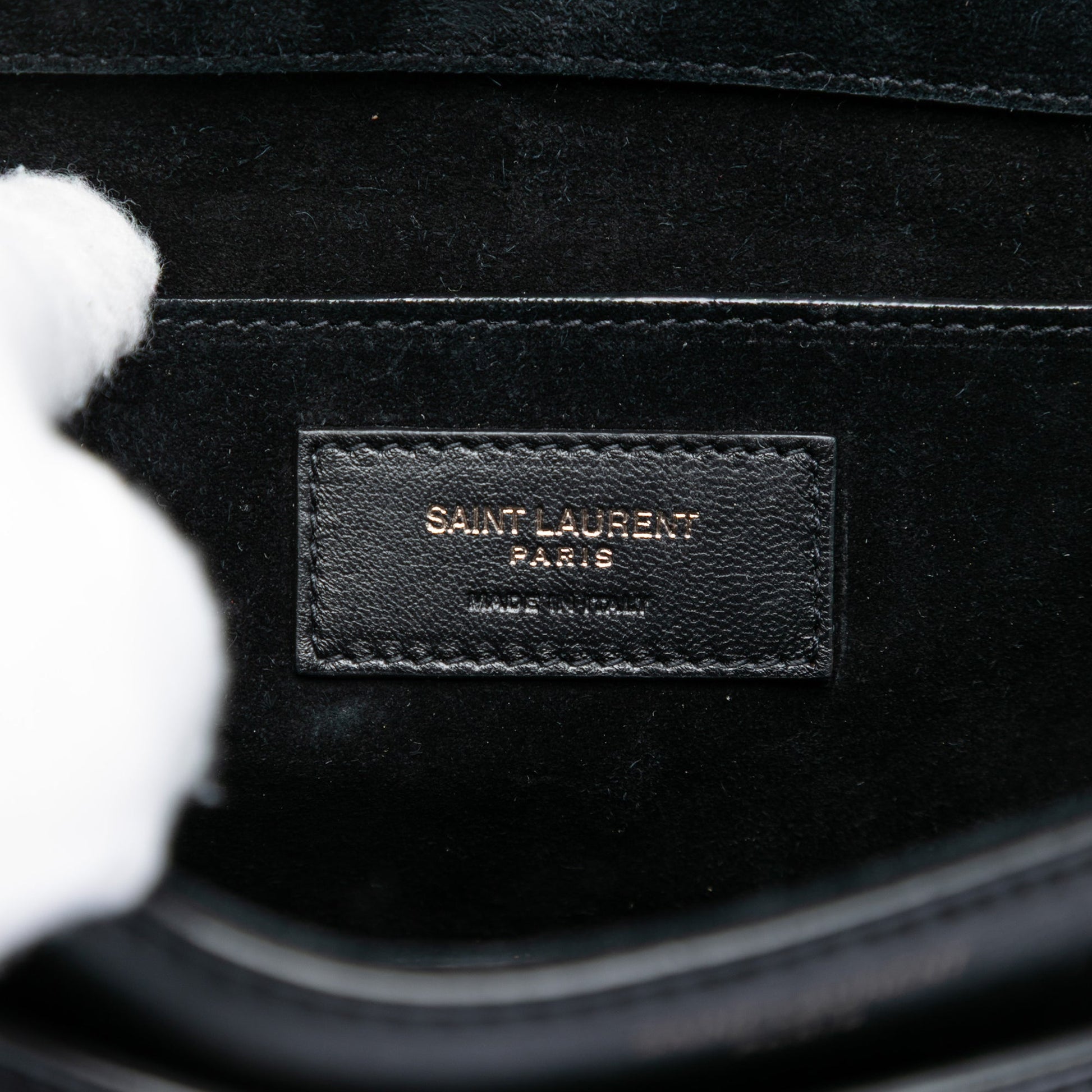 Saint Laurent Suede Monogram Book Bag