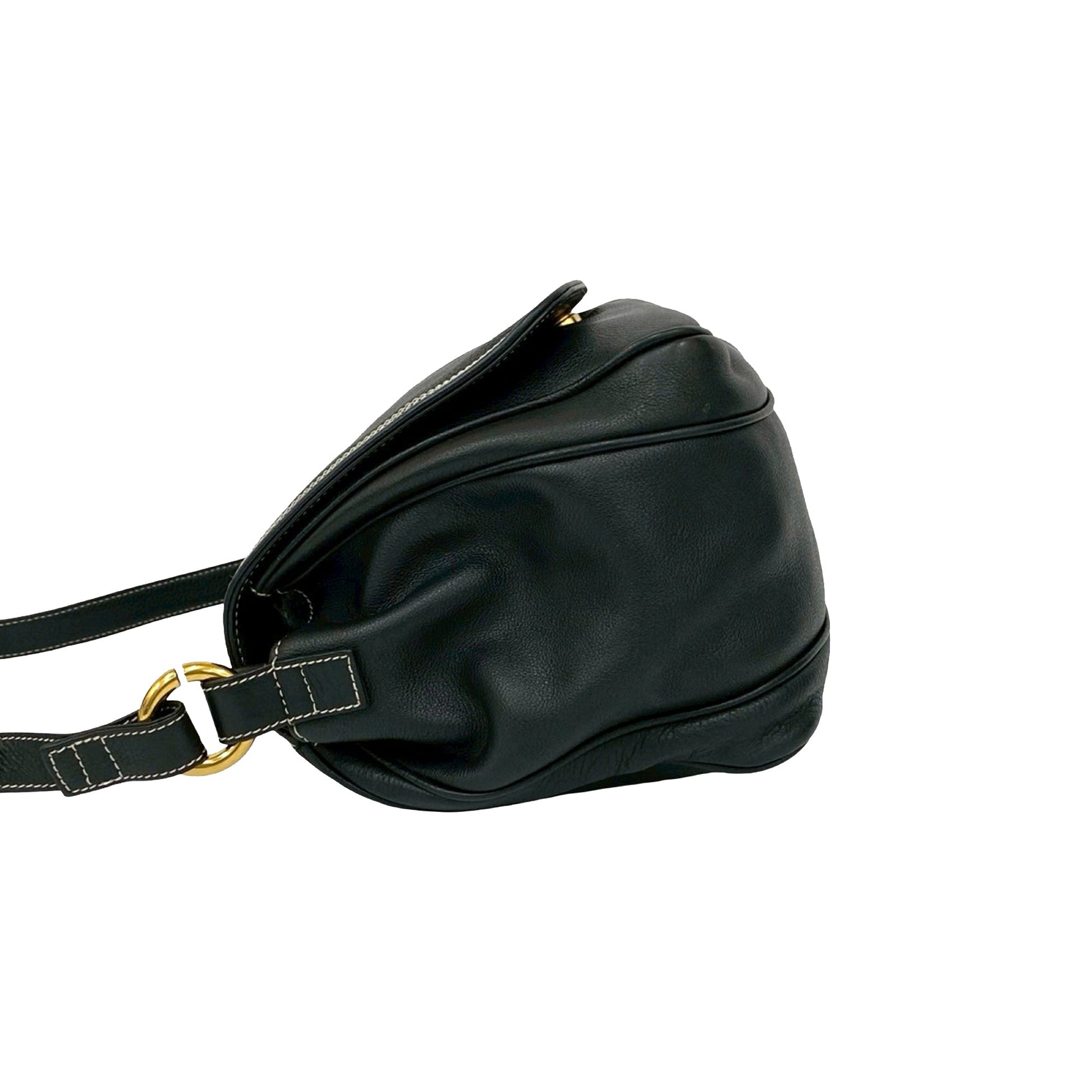 LOEWE Leather Anagram Flap Crossbody
