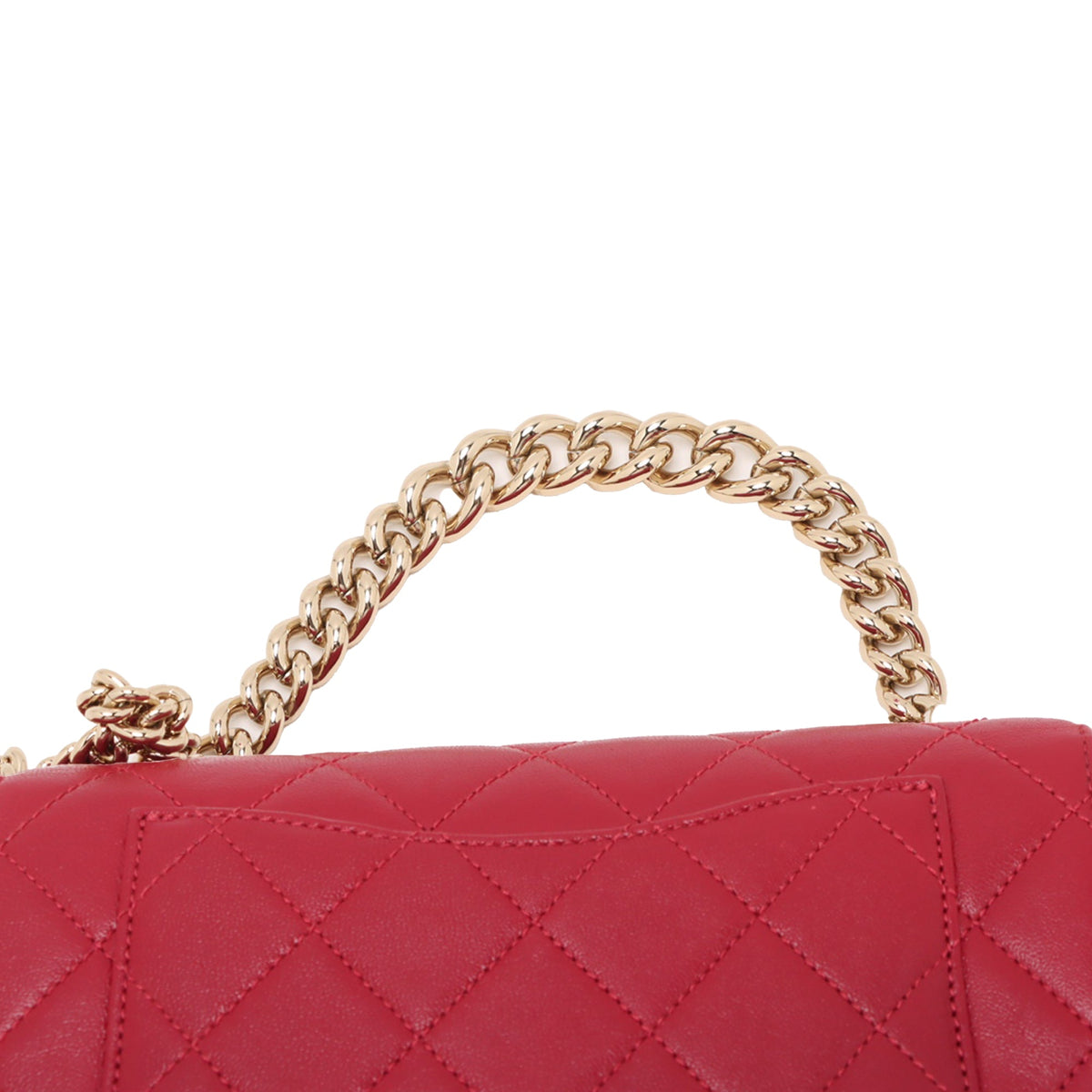 Chanel CC Quilted Lambskin and Tweed Single Flap — Red