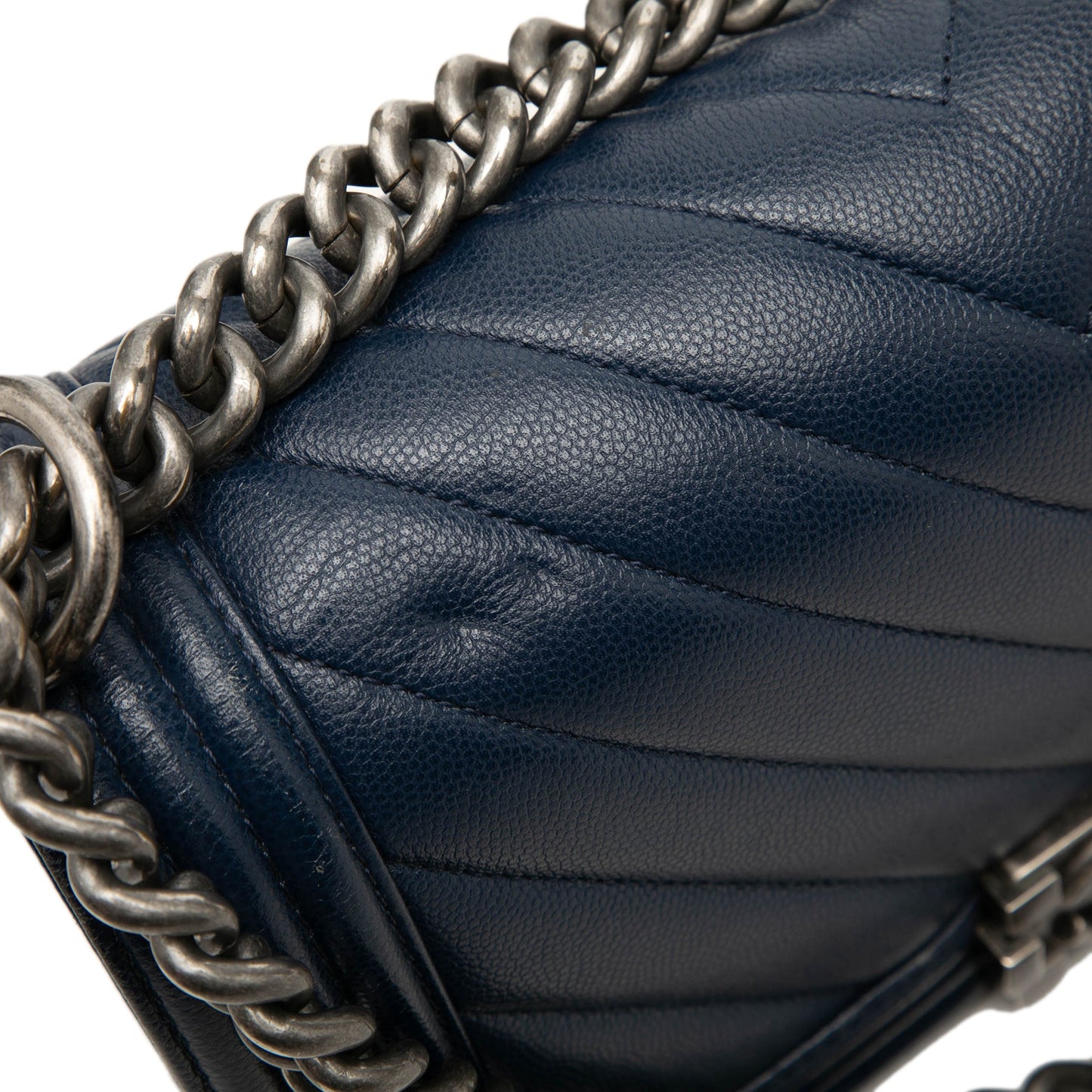 Chanel Old Medium Chevron Caviar Boy Flap