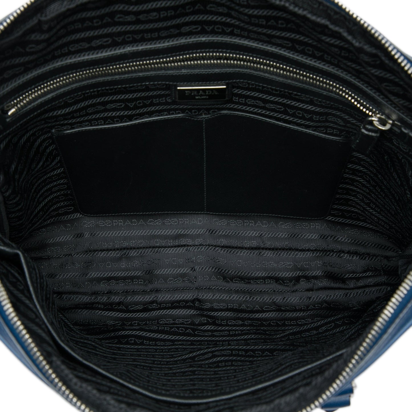 Prada Saffiano Striped Business Bag