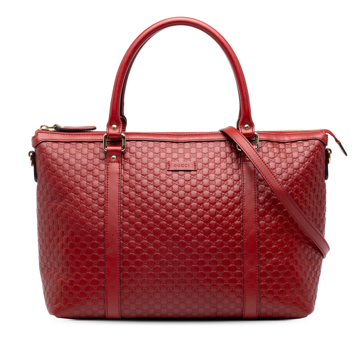 Gucci Medium Microguccissima Joy Satchel — Red