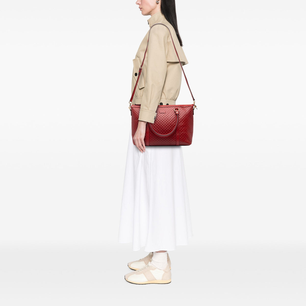 Gucci Medium Microguccissima Joy Satchel — Red