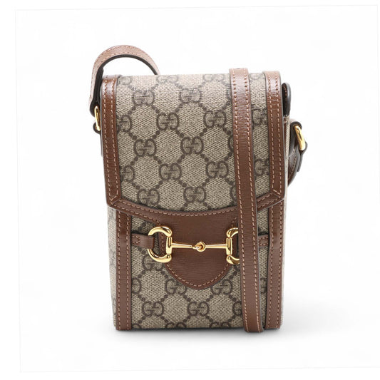 Gucci Mini GG Supreme Horsebit 1955 Crossbody