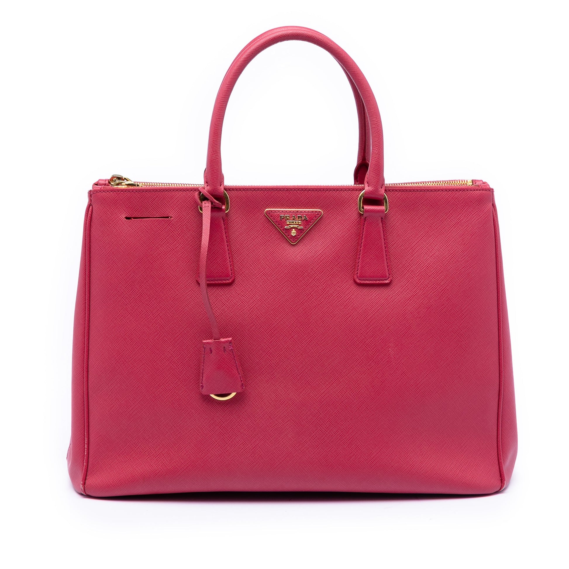 Prada Large Saffiano Lux Galleria Double Zip Satchel