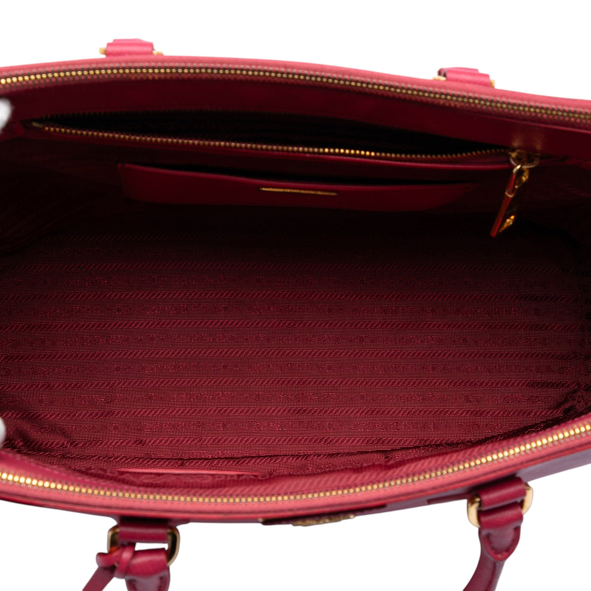 Prada Large Saffiano Lux Galleria Double Zip Satchel