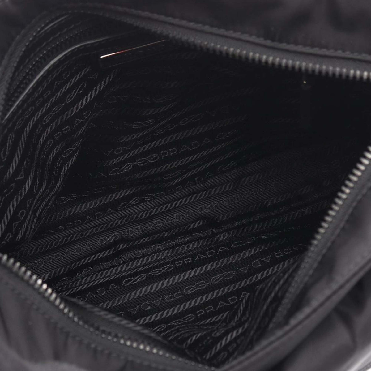 Prada Saffiano Trimmed Re Nylon Crossbody Bag