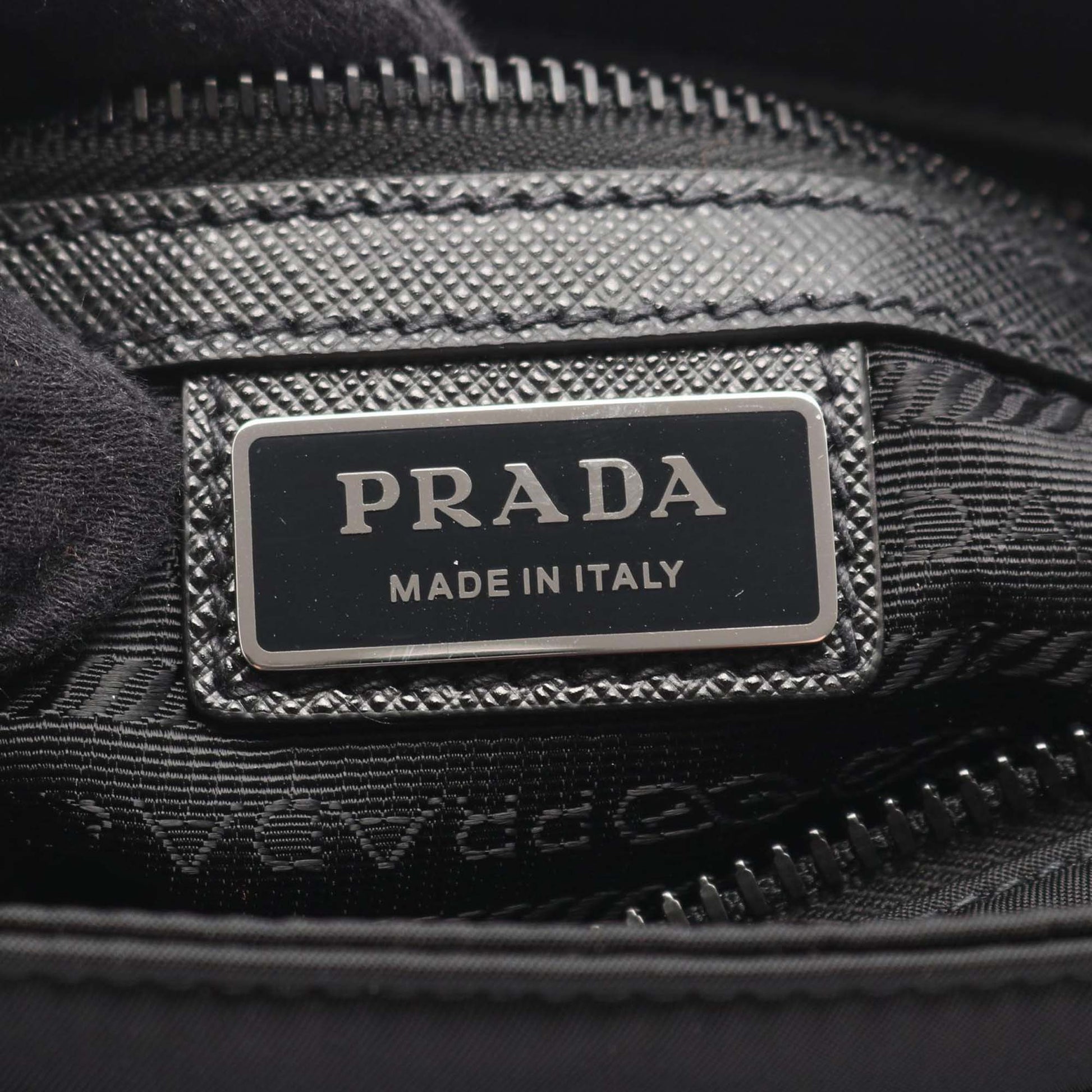 Prada Saffiano Trimmed Re Nylon Crossbody Bag