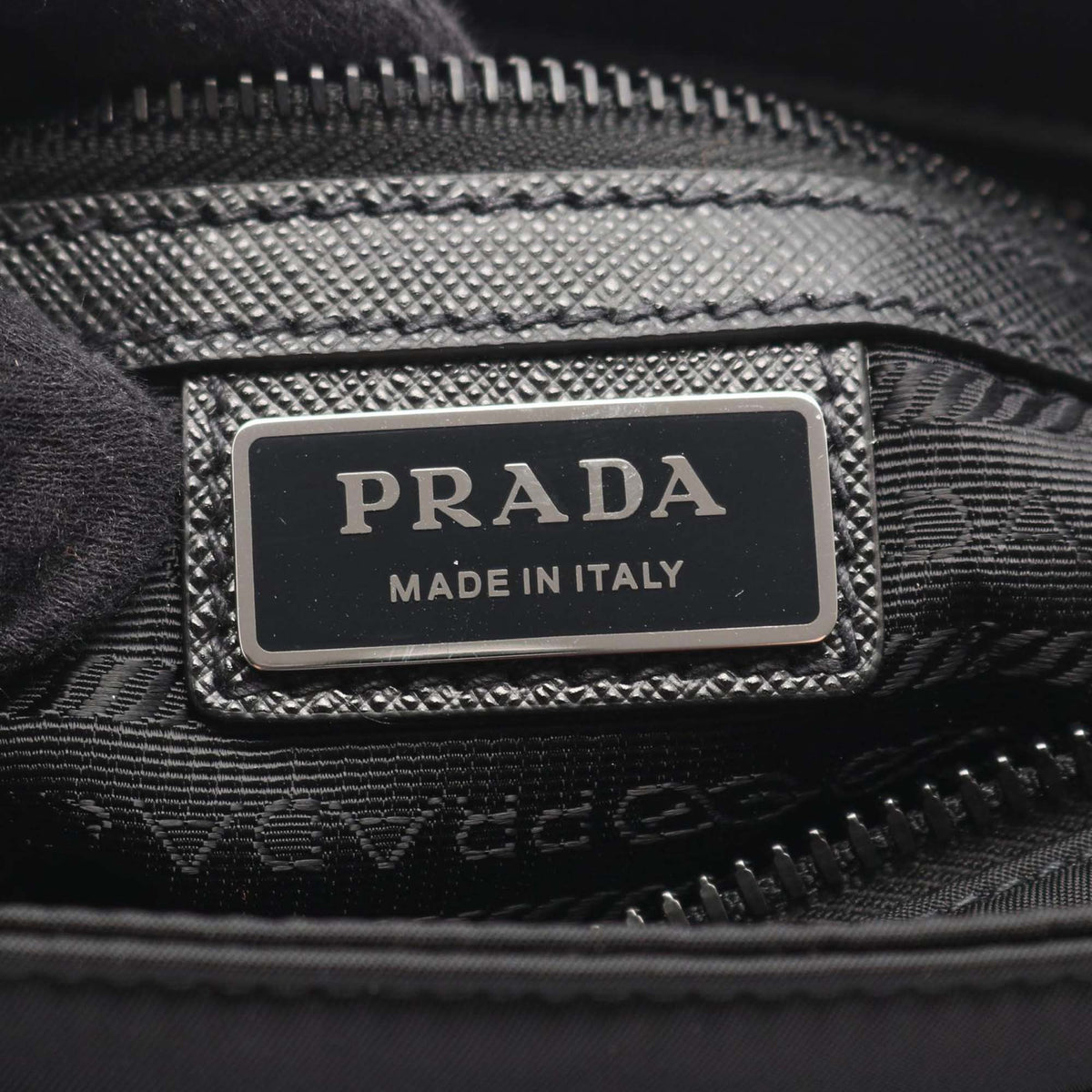 Prada Saffiano Trimmed Re Nylon Crossbody Bag