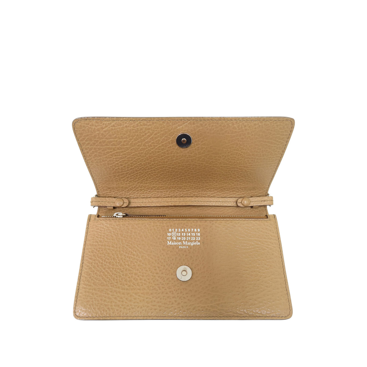 Maison Margiela Leather Wallet on Chain — Brown