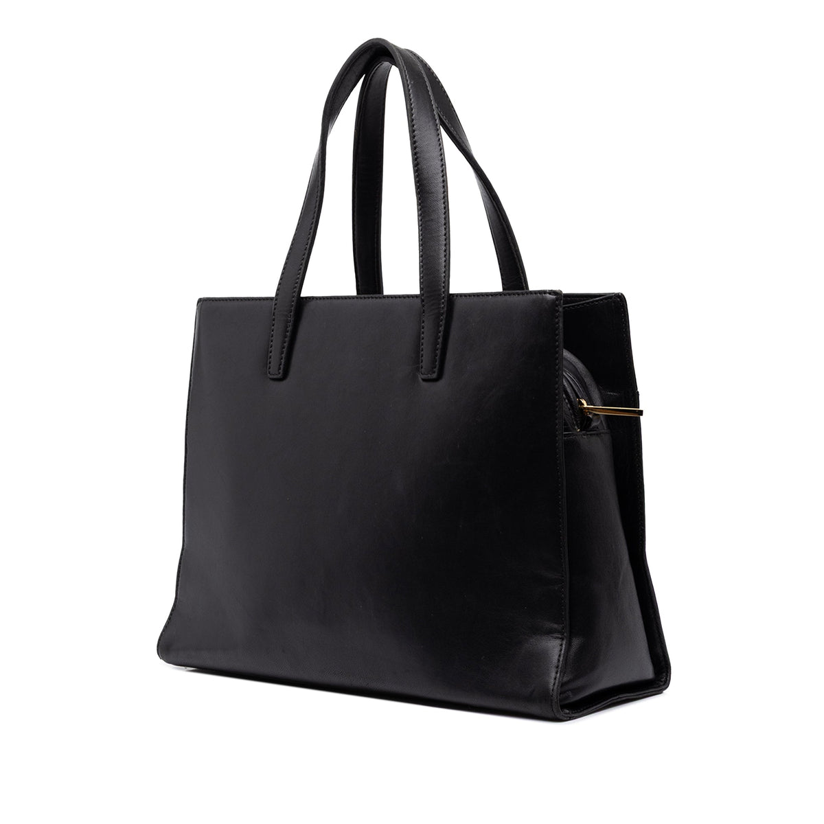 LOEWE Leather Anagram Satchel — Black