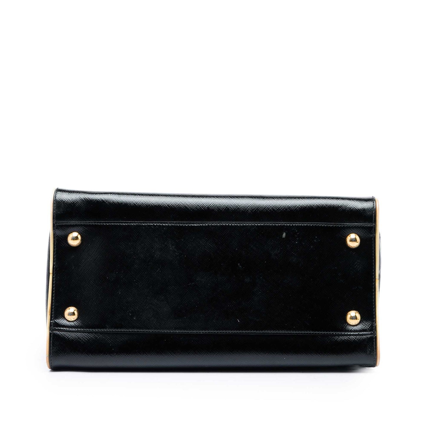 Prada Saffiano Vernice Open Pyramid Convertible Tote