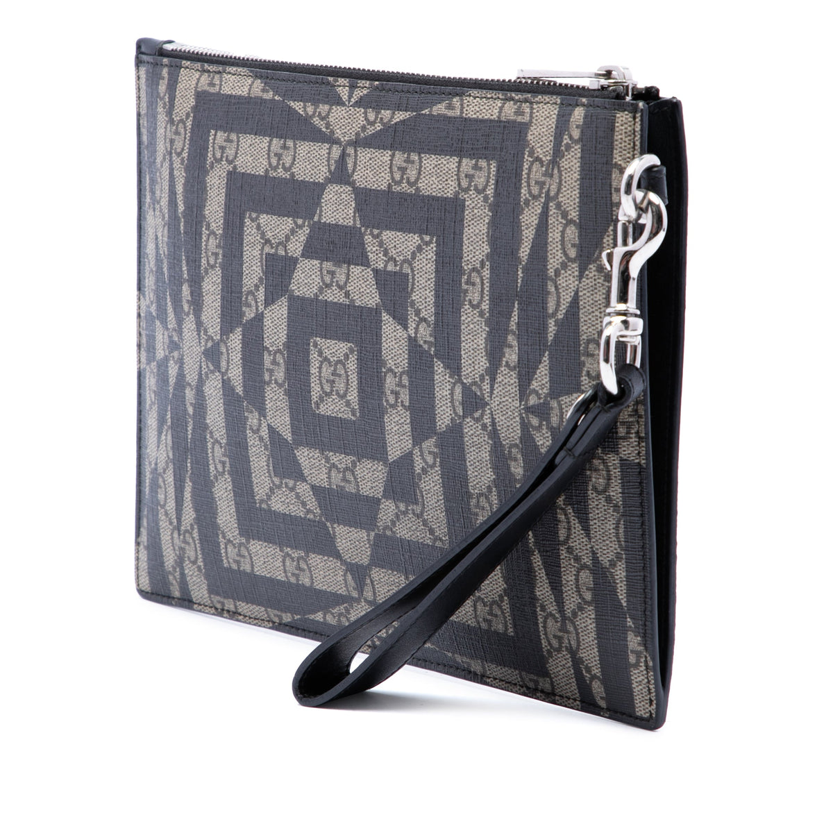 Gucci GG Supreme Caleido Clutch — Beige