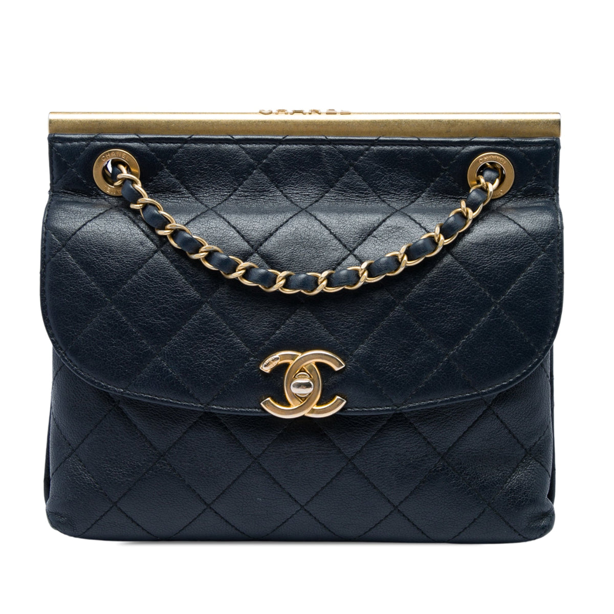 Chanel CC Bicolor Quilted Calfskin Double Sided Flap